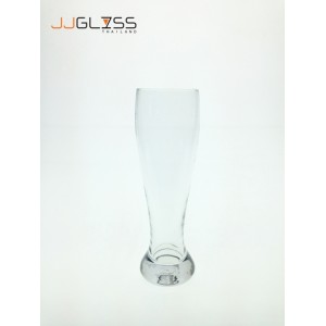 (AMORN) Beer 219/27cm. - Transparent Handmade Colour Vase, Height 28cm.
