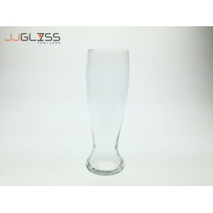 (AMORN) Beer 219/29cm. - Transparent Handmade Colour Vase, Height 29.5cm.