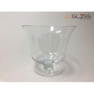 (AMORN) Bowl With Stem 23/21 - Transparent Handmade Colour Bowl 3.5 L. (3,500 ml.)    