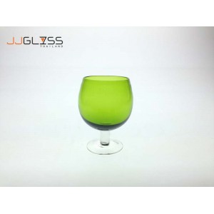 (AMORN) Brandy 9/16cm.-Green - Green Handmade Colour Vase, Height 15.5 cm.