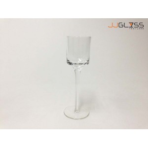 (AMORN) Candle Stand 5.5/20 - Transparent Handmade Colour Vase, Height 19.5 cm.