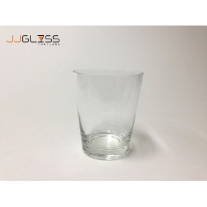(AMORN) Cone 12.5/15 - Transparent Handmade Colour Vase, Height 15 cm.