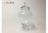 (AMORN) Jar C9/33 - โหลแก้วพร้อมฝา แฮนด์เมด เนื้อใส ความสูง 30 ซม. 