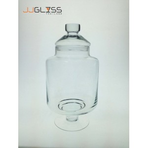 (AMORN) PN-Oun C39cm. - Handmade Colour Dozen Transparent Glass Cover, Height 35 cm.