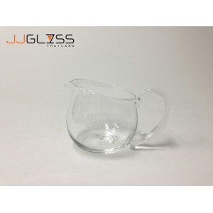 (AMORN) Small Jug 10 cm. - เหยือกแก้ว แฮนด์เมด ทรงกลม สีใส ปริมาตร 450 มล.