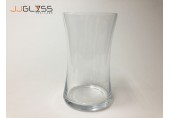 (AMORN) Vase 505/30 - แจกันแก้ว แฮนด์เมด เนื้อใส ทรงเว้ากลาง ความสูง 30 ซม.