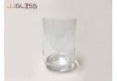 (AMORN) Vase 99/19cm. - แจกันแก้ว แฮนด์เมด เนื้อใส ความสูง 19 ซม.