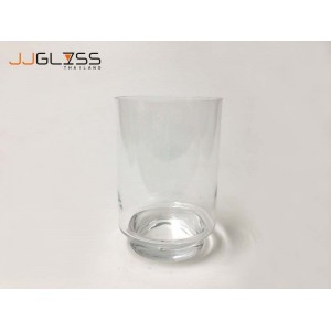 (AMORN) Vase 99/19cm. - Transparent Handmade Colour Vase, Height 19 cm.