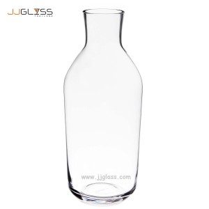 (AMORN) Bottle 24.5cm. - Handmade Colour Vase , Transparent 