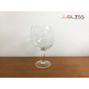Burgundy D16/16 - Transparent Handmade Colour Vase, Height 16 cm.