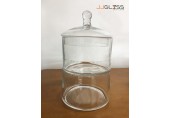 (AMORN) Candy Jar 30cm. - โหลแก้วพร้อมฝา แฮนด์เมด เนื้อใส สามารถแยกชิ้นส่วนได้ ความสูง 30 ซม. 