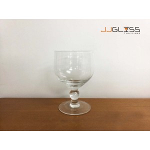 Coronita Glass - Transparent Handmade Colour Vase, Height 14.5 cm.
