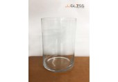 Cylinder Vase 25/28 - Transparent Handmade Colour, Tall  Cylinder Vase, 28 cm.