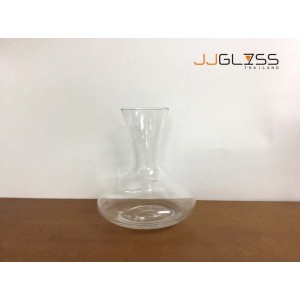 Decanter 15cm. - Handmade Colour Vase , Transparent 
