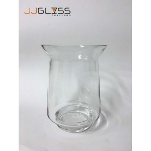 AMORN. Hurricane 153-20  - Transparent Handmade Colour Vase, Height 20 cm.