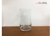 LD 1118 - Tall Clear Glass Cylinder Vase, Height 18 cm.