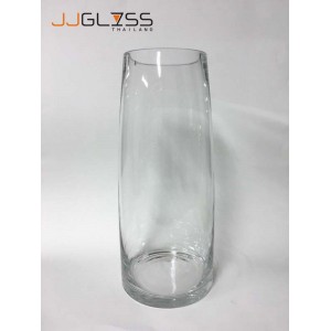 AMORN. LD 12/35 - Tall Clear Glass Cylinder Vase, Height 35 cm.