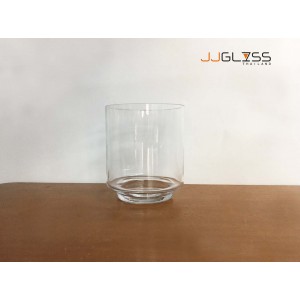 LD 9.5/11 - Tall Clear Glass Cylinder Vase, Height 11.3 cm.
