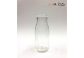 AMORN- MILK BOTTLE 006 - 250ML. (PLASTIC CAP) - ขวดแก้วพร้อมฝาพลาสติก เนื้อใส ความจุ 250 มล.