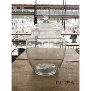(AMORN) OG 17/33cm. - Handmade Colour Dozen Transparent Glass Cover, Height 33 cm.