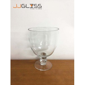 PN A10/20 - Transparent Handmade Colour Vase, Height 19.3 cm.