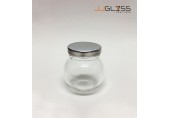 AMORN- SPICES JAR 105ML. (SILVER CAP) - ขวดแก้วพร้อมฝาล็อค เนื้อใส ความจุ 105 มล. 