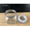 SPICES JAR 130ML. (GLASS CAP) - Transparent Handmade Glass Bottles (130 ml.) 