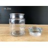 SPICES JAR 200ML. (GLASS CAP) - Transparent Handmade Glass Bottles (200 ml.) 