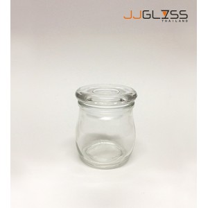 AMORN- SPICES JAR 75ML. (GLASS CAP) - ขวดแก้วพร้อมฝาแก้วสูญญากาศ เนื้อใส ความจุ 75 มล.     