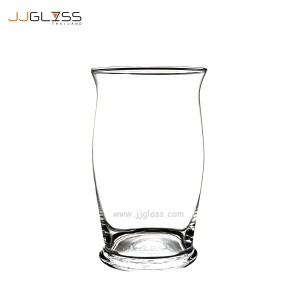 (AMORN) Vase 069/17 - แจกันแก้ว แฮนด์เมด เนื้อใส มีฐาน ความสูง 17 ซม.