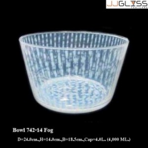 Bowl 742-14 Fog - Handmade Colour Bowl , Fog pattern 4.0 L. (4,000 ml.)