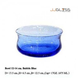 Bowl 12-14 cm. Bubble Blue - Handmade Colour Bowl , Bubble Blue 17 oz. (475 ml.)