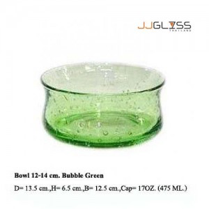 Bowl 12-14 cm. Bubble Green - Handmade Colour Bowl , Bubble Green 17 oz. (475 ml.)