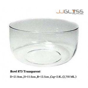 Bowl 873 Transparent - Transparent Handmade Colour Bowl 2.8 L. (2,750 ml.)