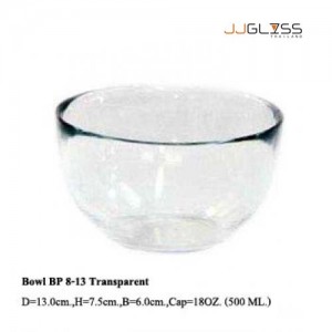 Bowl BP 8-13 Transparent - Transparent Handmade Colour Bowl 18 oz. (500 ml.)