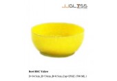 ชามโบว์ BSC เหลือง - ชามโบว์แก้วก้นยู แฮนด์เมด สีเหลือง 25 ออนซ์ (700 มล.)