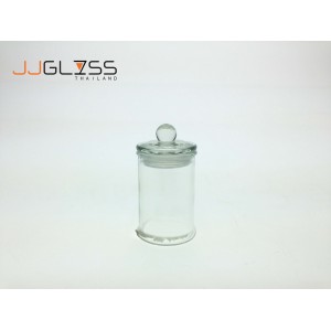 Jar D150 Glass Cover - โหลแก้ว เนื้อใส พร้อมฝาแก้วสูญญากาศ แบบมีจุกจับ ขนาด 150 มล.