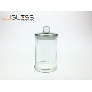 Jar D750 Glass Cover - โหลแก้ว เนื้อใส พร้อมฝาแก้วสูญญากาศ แบบมีจุกจับ ขนาด 750 มล.    
