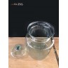 PICKLED JAR 10P (GLASS CAP) - Handmade Colour Dozen Transparent  (5,000ml. / 5L.)