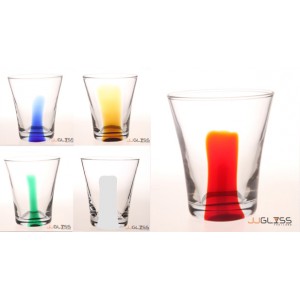 LUCE- Glass 732/11 One Line - Handmade Colour Glass With One Line 12 oz. (350 ml.)