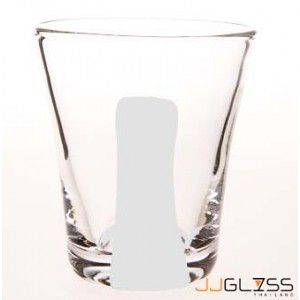 LUCE- Glass 732/9.5 One Line Milky White - Handmade Colour Glass With One Line Milky White 8 oz. (225 ml.)