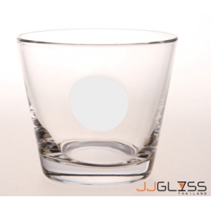LUCE- Glass 755/8.5 Sun Milky White - Handmade Colour Glass With Dots Milky White 12 oz. (350 ml.)