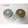Mason 750ml. (With Hole) - Transparent Glass Bottles, Cover Gold, Cover Silver, 750 ml. (With Hole)