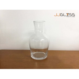 Bottle 555/18cm. - Transparent Handmade Colour Vase, Height 18cm.