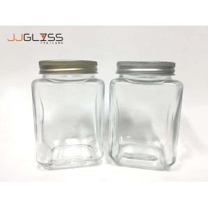 Mason 700ml. - Transparent Glass Bottles, Cover Gold, Cover Silver, 700 ml. 