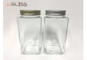 Mason 950ml. - Transparent Glass Bottles, Cover Gold, Cover Silver, 950 ml. 