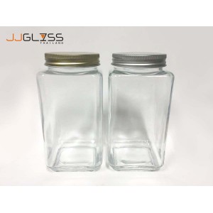 Mason 950ml. - Transparent Glass Bottles, Cover Gold, Cover Silver, 950 ml. 