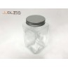 Mason 950ml. Silver - Transparent Glass Bottles, Cover Silver, 950 ml. 