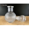 ROUND WHISKY BOTTLE 300ml. - Transparent Handmade Glass Bottles (300 ml.)