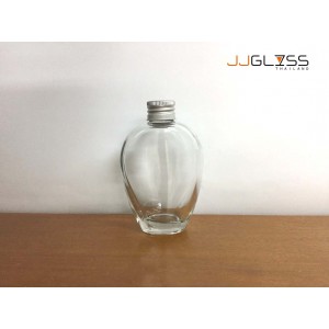 Lotion 85 ML. (Cover Silver) - Transparent Glass Bottle, Cover Silver